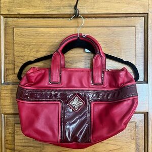 Simply Vera Red Leather and Patent Purse